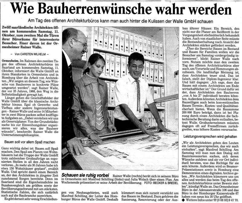 Tag des offenen Architekturb�ros:  Tag des offenen Architetkurbueros Wie Bauherrenw�nsche wahr werden